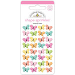 Doodlebug -Sprinkles Adhesive Glossy Enamel Shapes Butterfly Kisses, 32/Pkg