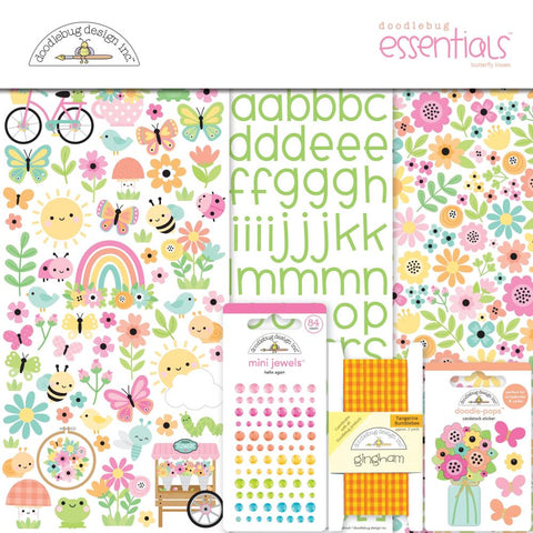 Doodlebug - Essentials Page Kit 12"X12" Butterfly Kisses