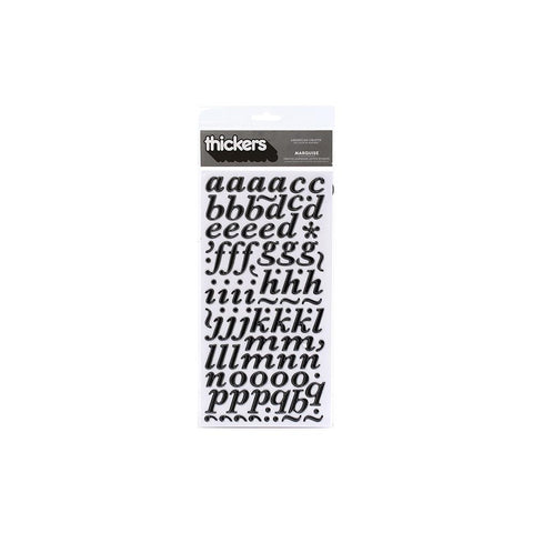 American Crafts Thickers Printed Chipboard Stickers 6"X11" Sheets 2/Pkg Marquise - Black