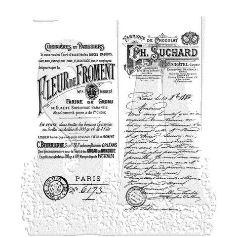 Tim Holtz Cling Stamps 7"X8.5" French Marketplace