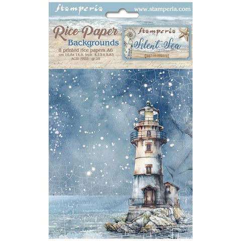 Stamperia Assorted Rice Paper Backgrounds A6 8/Sheets