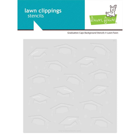 Lawn Fawn Clippings Stencils Graduation Caps Background