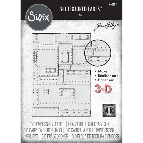 Sizzix  Embossing Folder By Tim Holtz Foundry