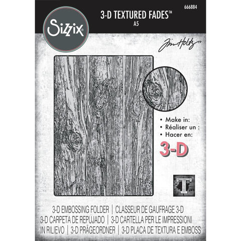 Sizzix  Embossing Folder By Tim Holtz Lumber