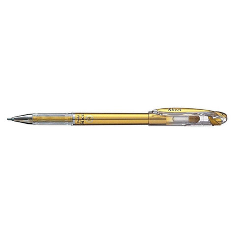 Pentel Arts Slicci Metallic Needle Tip Gel Pen 0.8mm Gold