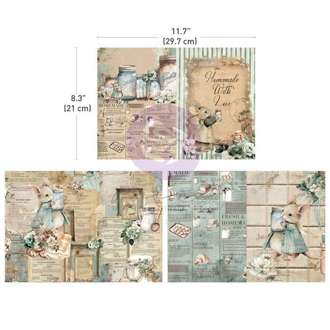 Prima Marketing A4 Decoupage Sheets 3/PKG The Home Baker