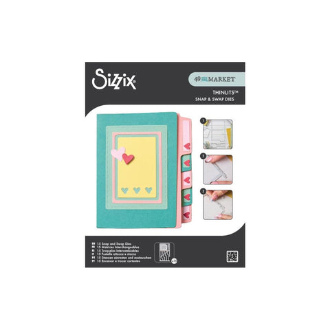 Sizzix Thinlits Set 15/Pkg Snap and Swap by 49 and Market File Folders