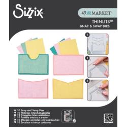 Sizzix Thinlits Set 10/Pkg, Snap and Swap by 49 and Market Pockets