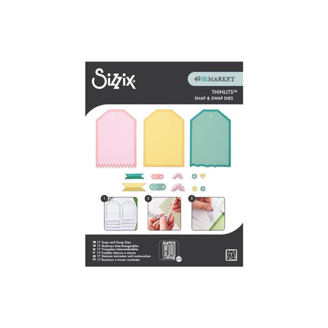 Sizzix Set 17/Pkg, Snap and Swap by 49 and Market Large Tags