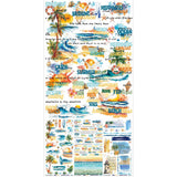 49 And Market Rub-Ons Transfer Set 6"X12" Beach Vibes