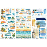 49 And Market Rub-Ons Transfer Set 6"X12" Beach Vibes