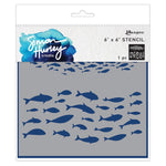Ranger Simon Hurley create. Stencil 6"X6" Fish Frenzy