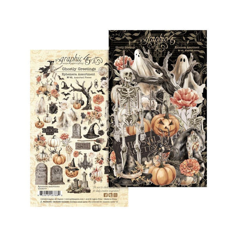 Graphic 45 Ephemera Set Ghostly Greetings