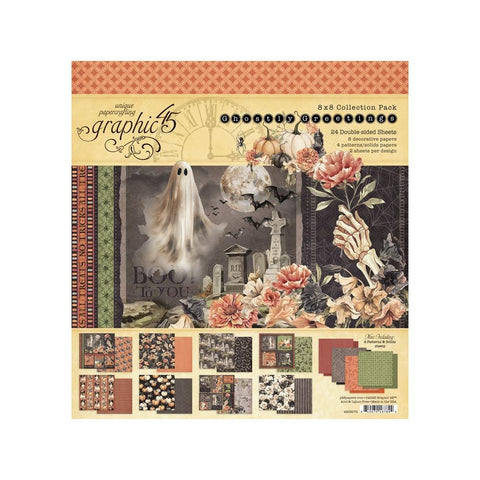 Graphic 45 Collection Pack 8"X8" Ghostly Greetings