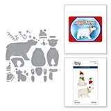 Spellbinders Etched Dies By Simon Hurley Polar Bear Pals, North Pole Friends