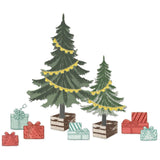 Sizzix Famelits Die & Stamp Set By 49 And Market 32/Pkg Trees And Trinkets