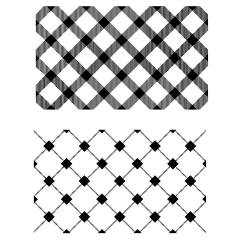 Sizzix Clear Stamps By 49 & Market 2/Pkg Tartan
