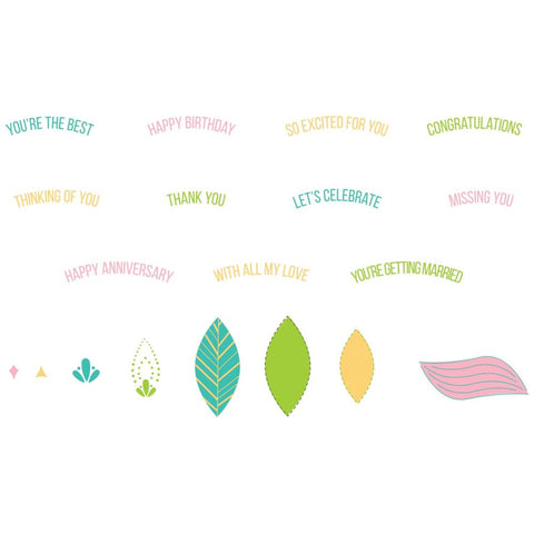 Sizzix Clear Stamp Set By Catherine Pooler 22/Pkg Overarching Sentiments