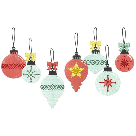 Sizzix Framelits Die & Stamp Set By 49 And Market 30/Pkg Baubles