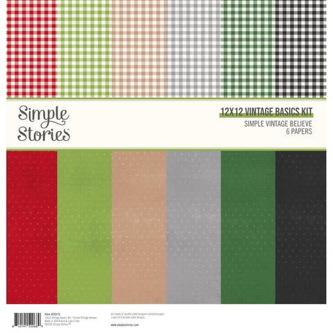 Simple Stories Vintage Basics Kit 12"X12" Simple Vintage Believe