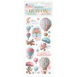Stamperia Rub-On 4"X8.5" Candy Christmas Air Balloons
