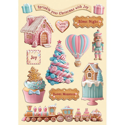 Stamperia Wooden Shapes A5 Candy Christmas