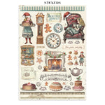 Stamperia Junk Journal Stickers, Cut-outs And Backgrounds Alice In Christmas