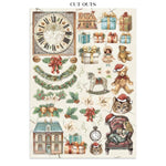 Stamperia Junk Journal Stickers, Cut-outs And Backgrounds Alice In Christmas