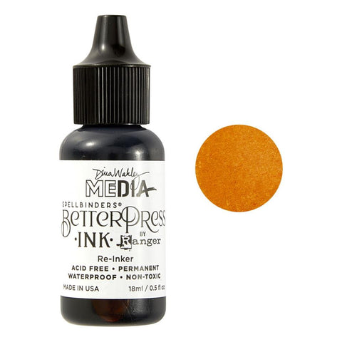 Spellbinders BetterPress Reinker 0.5oz By Dina Wakley Cheddar