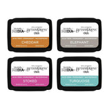 Spellbinders BetterPress Ink Mini Set 4/Pkg By Dina Wakley Dina's Faves