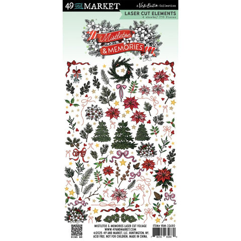 49 And Market Laser Cut Outs Foliage, Mistletoe And Memories
