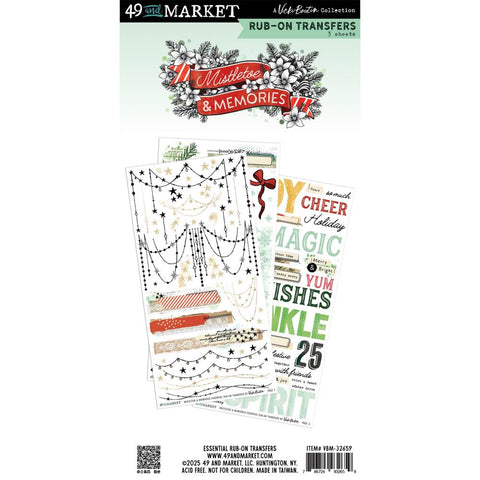 49 And Market Rub-On Transfer Set Essential, Mistletoe And Memories