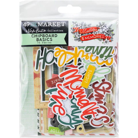49 And Market Chipboard Set Basics, Mistletoe And Memories