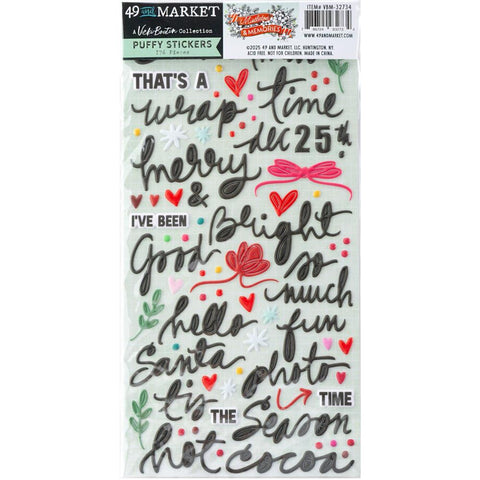 49 And Market Puffy Stickers Mistletoe And Memories