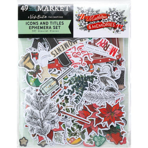 49 And Marketing Die-Cuts Icons, Mistletoe And Memories