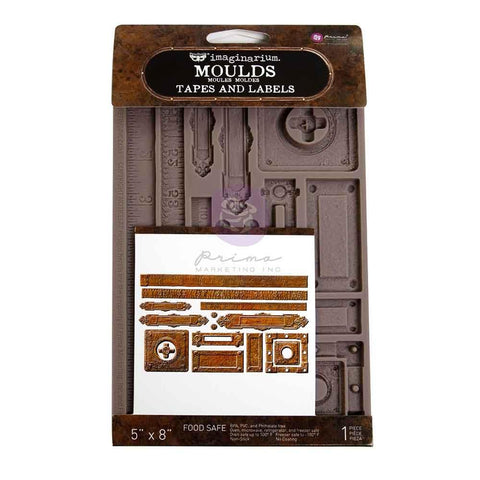 Prima Finnabair Decor Moulds 5"x8" Tapes And Labels