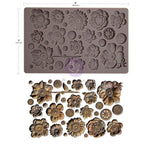 Prima Finnabair Decor Moulds 5"x8 Rusty Flowers