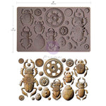 Prima Finnabair Decor Moulds 5"x8" Steampunk Beetles