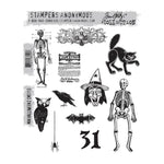 Tim Holtz Cling Stamps 7"X8.5" Mini Halloween #2