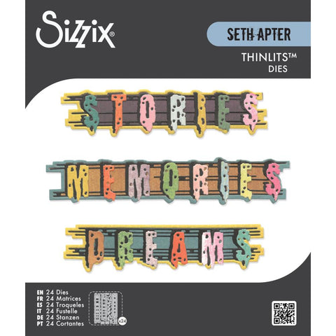 Sizzix Thinlits Die Set By Seth Apter 24/Pkg Word Wafers #2