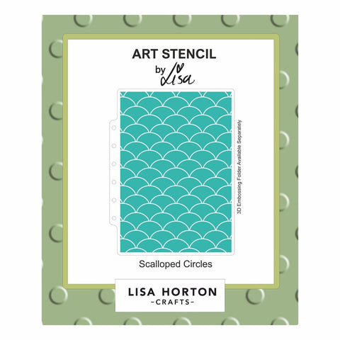 Lisa Horton Crafts Layering Stencil 5"x7" Scalloped Circles