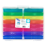 We R Craft & Photo Translucent Plastic Storage 15"X12"X5", W/16 Mini Cases