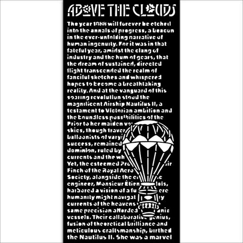 Stamperia Stencil Voyages Fantastiques 4.72"X9.84" Above the Clouds