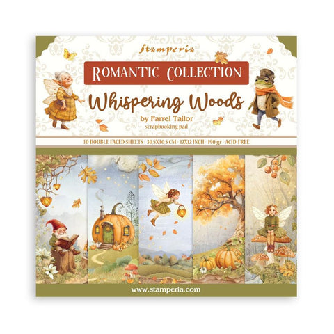 Stamperia Scrapbooking Pad 12"x12" 10/Pkg Whispering Woods
