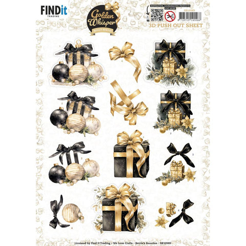 Find It Trading Berries Beauties 3D Push Out Sheet Golden Whisper Presents