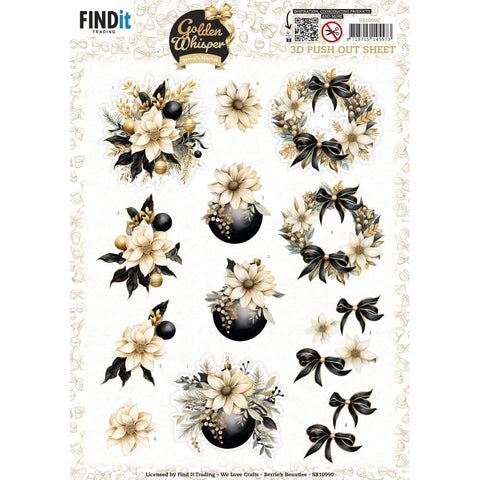 Find It Trading Berries Beauties 3D Push Out Shee Golden Whisper Flowers