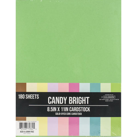 Colorbok Paper 8.5"X11" 180/Pkg Candy Bright