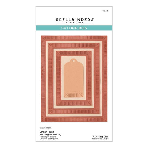 Spellbinders Linear Touch Rectangles and Tag Etched Dies Happier Hour