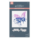 Spellbinders BetterPress Plate & Die Set Beautifully Imperfect, Bttrfly Splatter