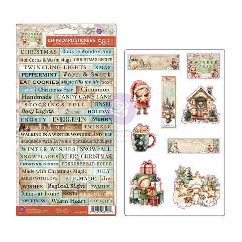 Prima Marketing Chipboard Stickers 58/Pkg Twinkle & Treats